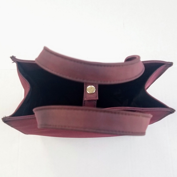 Vintage Express Burgundy Iridescent Small Tote Bag - Picture 4 of 10